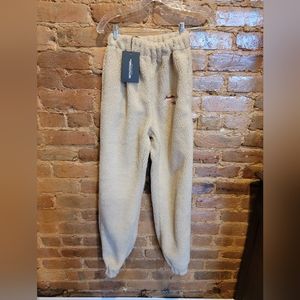 PrettyLittleThing fuzzy sherpa pants